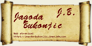 Jagoda Bukonjić vizit kartica